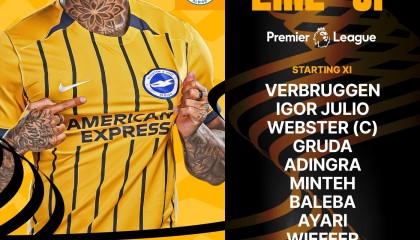 布莱顿vs热刺首发：索兰克先发出战，三笘薫替补，孙兴慜缺战